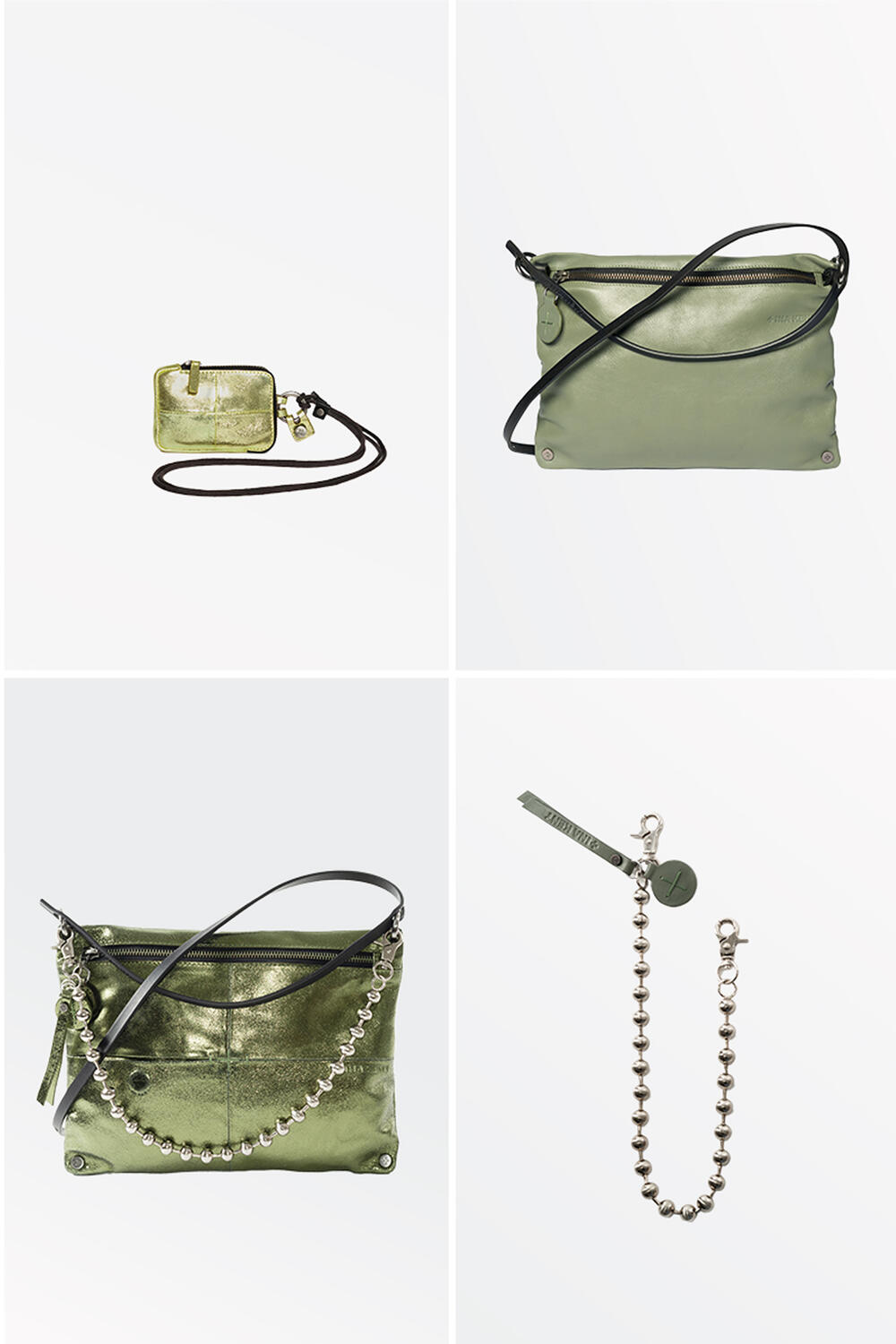 Auswahl an grüner Taschen von INA KENT