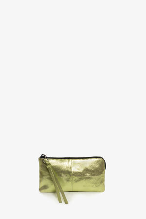 INA KENT Geldtasche Portemonnaie Geldbörse metallic schimmernd ILU ed.3 in crackled lime 