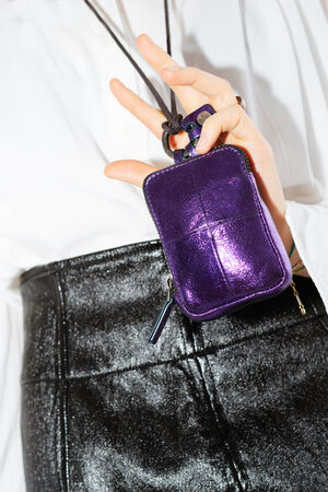 X.LOMI ed.2 crackled purple Mini Bag Metallic violett