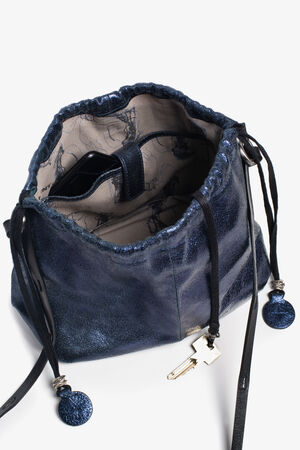 BUFFY ed.1 Beuteltasche Handtasche Innenleben navy blau