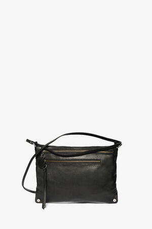 INA KENT Crossbody Bag MOONLIT ed.2 aus Glattleder in schwarz Vorderseite