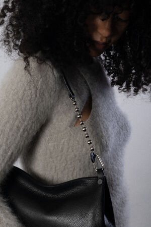 Schlüsselkette und Riemen mit Kettendetails – BALLCHAIN SLING ed.1 in vacchetta grey