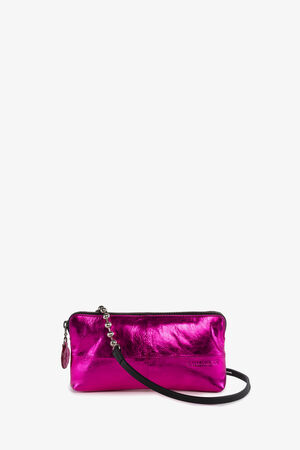 Pinkes metallic Ausgehtäschchen von Vorne