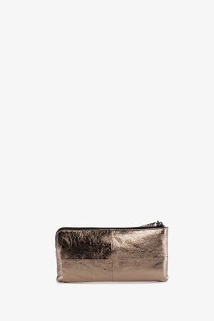 Goldene Ledergeldbörse von Hinten