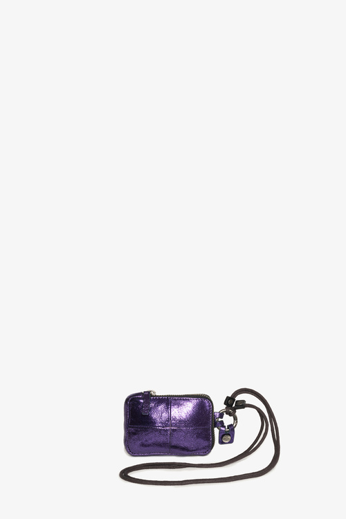 X.LOMI ed.2 crackled purple Mini Tasche Micro Bag metallic violett