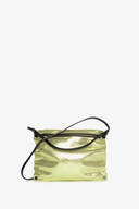 INA KENT Schultertasche metallic grün MOONLIT ed.1 crackled lime