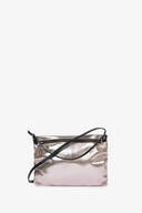Crossbody Bag MOONLIT ed.1 aus Leder in metallic blassrosa Vorderansicht