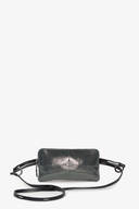 Mini Crossbody Bag X.ONI ed.2 crackled graphite aus grauem Metallic-Leder